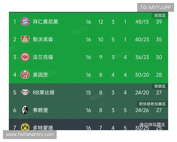 德甲目前积分榜及各队状态分析